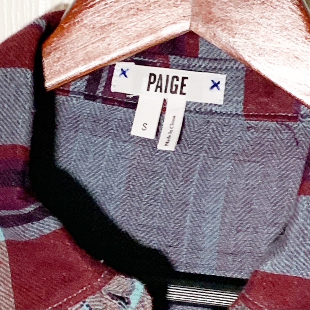 Paige Plaid Flannel Button Down Size Small - Picture 4 of 8